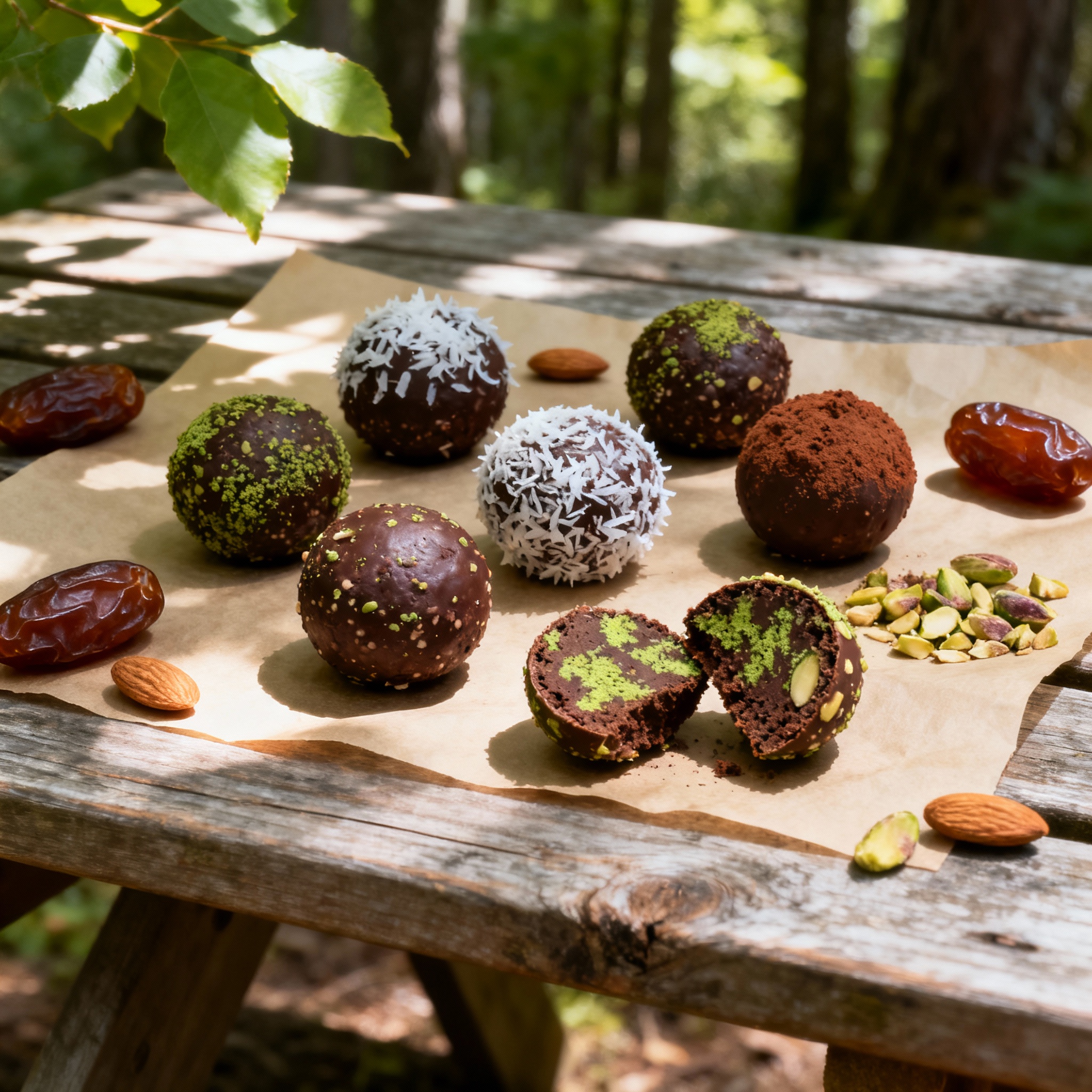 Chocolate Wolffia Energy Balls